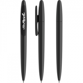 Prodir DS5 balpen - gerecycled kunststof - zwarte, blauwe inkt - soft touch - QR code