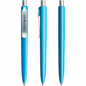 Prodir DS8 balpen - gerecycled kunststof - zwarte, blauwe inkt - metalen clip - mat gekleurd