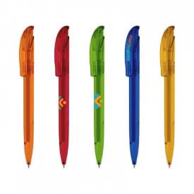 Senator Challenger balpen - kunststof - zwarte, blauwe inkt - softgrip - transparant