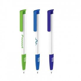 Senator Super Hit basic balpen - kunststof - zwarte, blauwe inkt - soft grip - polished