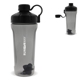 Eiwit shaker 900 ml - kunststof - met mixer ball