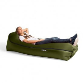 Softybag opblaasbaar loungebed - nylon - waterbestendig - met beschermhoes - verpakt in opbertasje