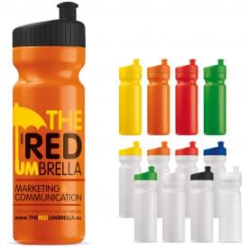 Design sportbidon 750ml - PP - vaatwasserbestendig - gekleurde fles en dop