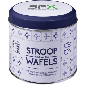 Blik met stroopwafels - tin - 8 stuks