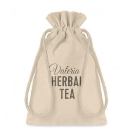 Klein geschenkzakje - jute katoen 105gr/m2 - 14x22cm - trekkoordsluiting