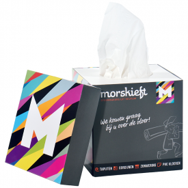 Rechthoekige tissue box - 50 tissues - 3-laags - box all over bedrukt