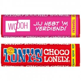Tony's Chocolonely chocoladereep - 50 gram - diverse smaken - gepersonaliseerde wikkel