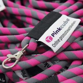 Tube keycord - polyester - 2 breedtes - customizable