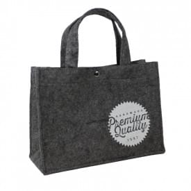 Draagtas - vilt - 37 x 20 cm - drukknoop sluiting