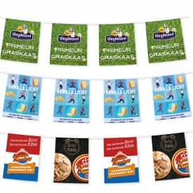 Vierkante vlaggenlijn - 5 m - 20 x 30 cm - papier 200 g/m² 