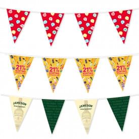 Driehoek vlaggentjeslijn - 5 m - 20 x 30 cm - papier 120 g/m² vlamwerend