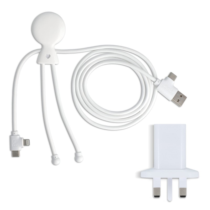 2090 - Xoopar Mr. Bio Long 60W Oplaadkabel + UK Plug Adapter