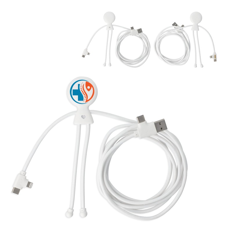 Xoopar Mr Bio Long oplaadkabel - gerecycled kunststof - 60 W - USB-A & USB-C