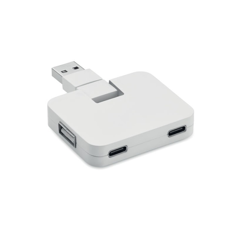 4-poorts USB-hub - kunststof