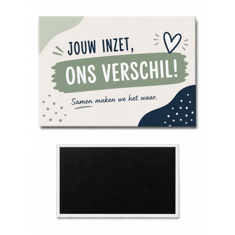 Koelkastmagneet rechthoek - 51 x 76 mm - sterke magneet