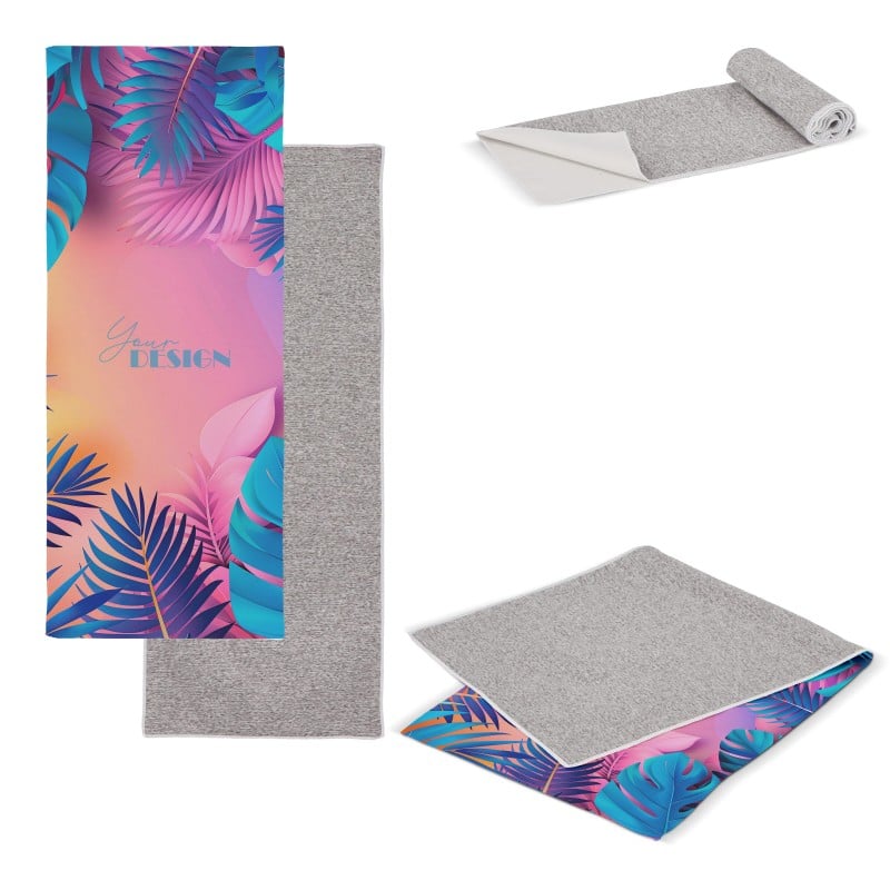 Sneldrogende handdoek 30 x 80 cm - rPET - 200 g/m2 - all over print enkelzijdig