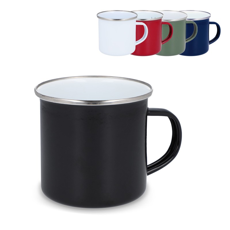 Emaille mok 350ml - enamelled carbon steel