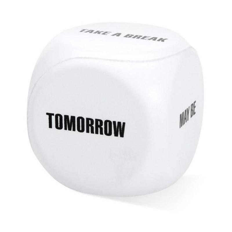 anti-stress bal - dobbelsteen - 6 cm - PU