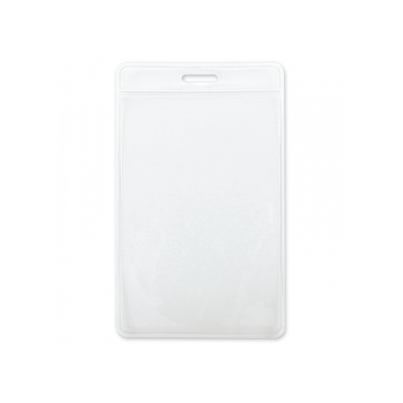 Badgehouder - 12.5 x 7.5 cm - PVC - transparant - verticaal