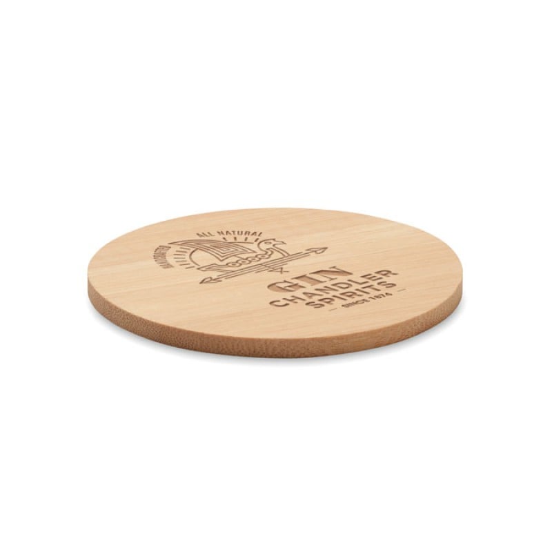 Ronde onderzetter - bamboe - diameter 8.5cm