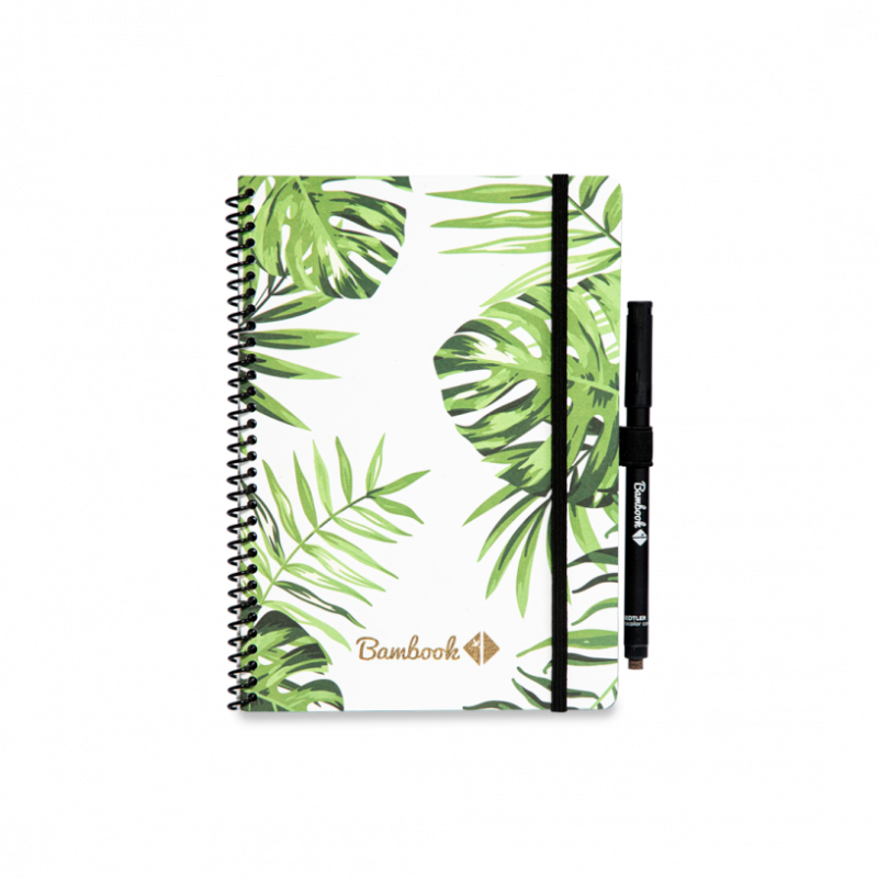 Bambook original notitieboek - A5 - bamboe - 20 vellen - uitwisbaar - inclusief stift en penloop