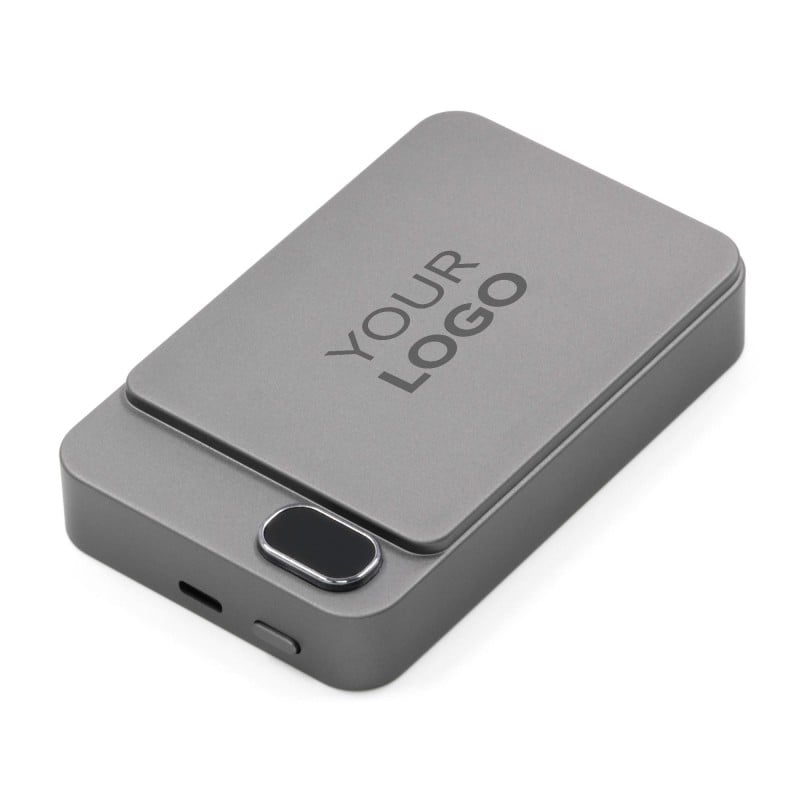 Brandcharger Powerwave powerbank - 10.000 mAH - kunststof - draadloos - magnetisch