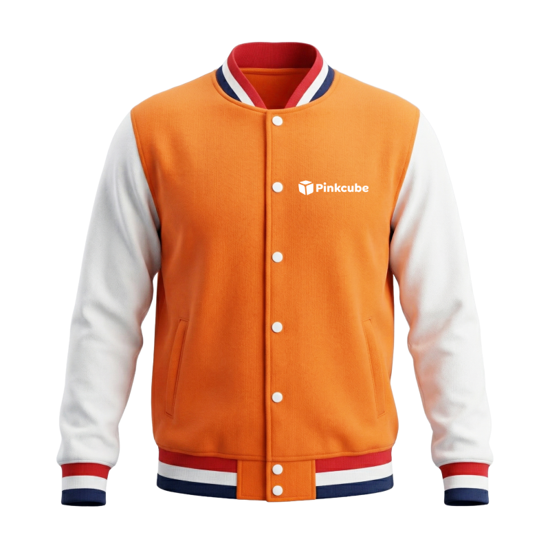 Brickstone Varsity jacket met bedrukking - oranje - katoen en polyester - 320 g/m2 