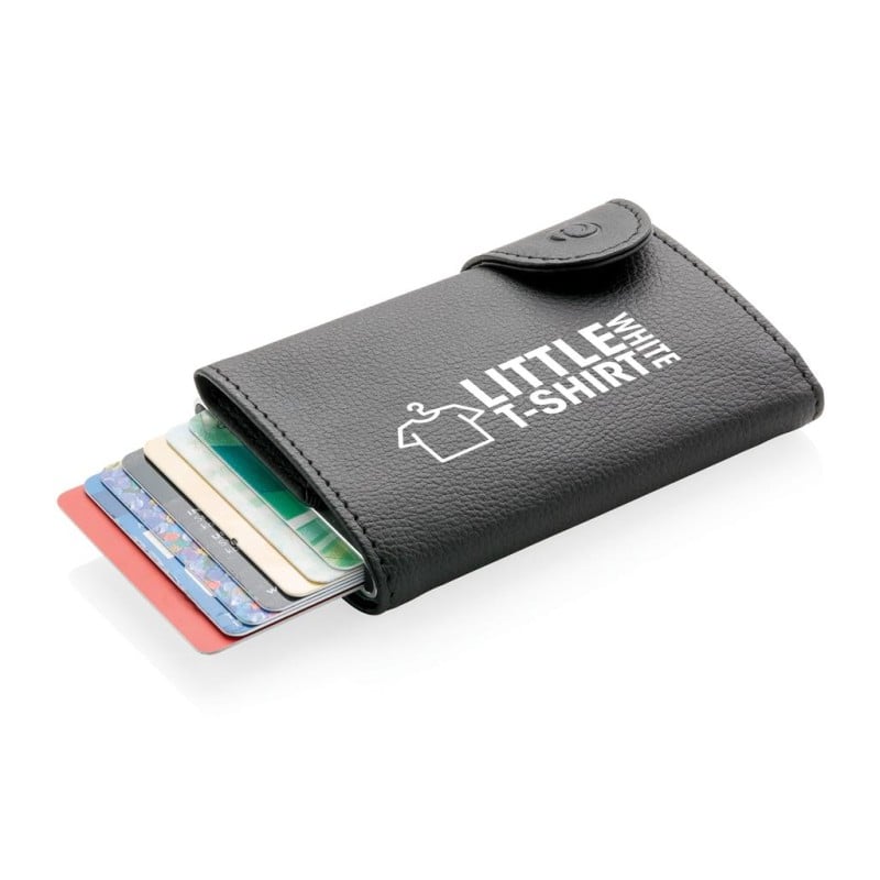 C-Secure aluminium RFID kaarthouder portemonnee - PU - 9.5x6.8x1.6cm