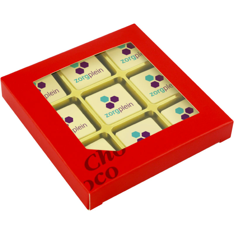 Chocoladeblokjes - 4/18 blokjes - wit - geschenkdoos