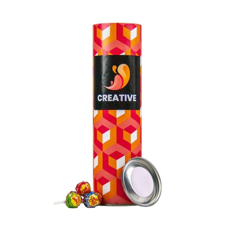 Chupa Chups tube lollies - 880 gram - 9x9x32cm - diverse smaken
