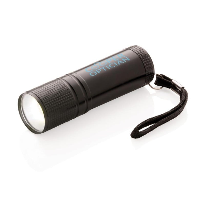 COB zaklamp - aluminium - 30M bereik - 60 lumens - draagband