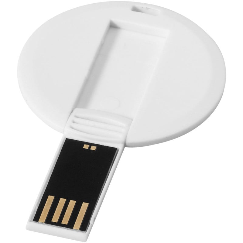 Creditcard ronde USB stick - kunststof - 1-16GB - extra dun