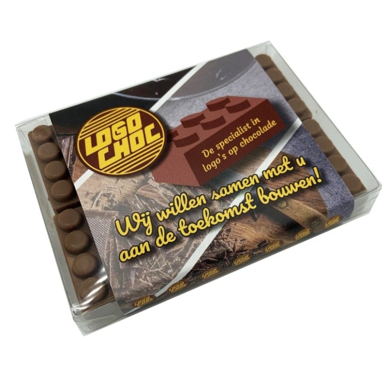Chocolade bouwblokjes - 100 gram - 10 stuks - melk - doosje