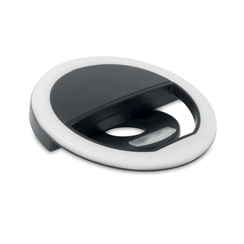Draagbare selfie ringlamp - kunststof - 28 LED's - oplaadbare batterij