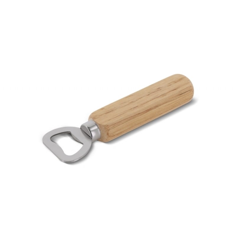 Flesopener - staal - houten handvat