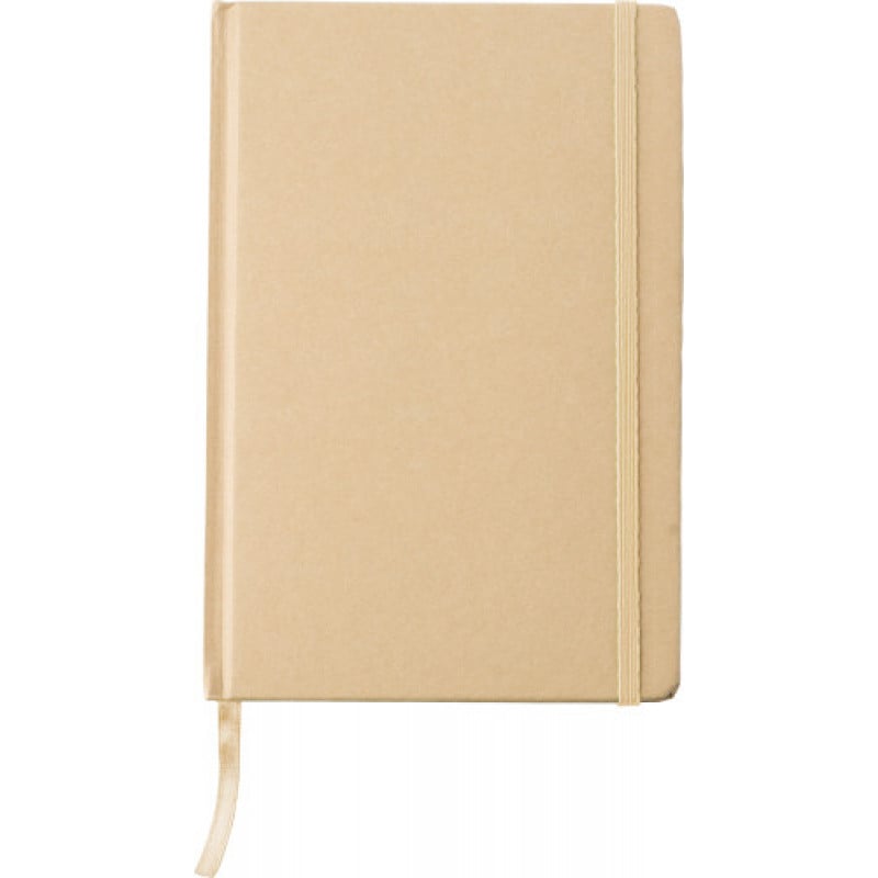 Gianni notitieboek - A5 - gerecycled papier - 80 vellen - gelinieerd - sluitelastiek en lint