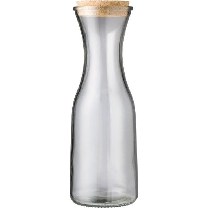 Rowena karaf 1L - gerecycled glas - kurken deksel
