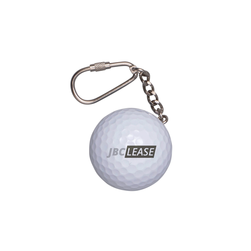 Golfbal sleutelhanger - kunststof - diameter 4.2 cm