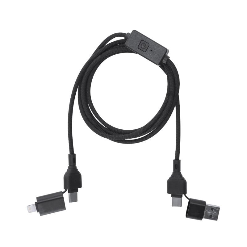 Hack beschermingskabel Gabbo - gerecycled aluminium, RPET en ABS - 60W