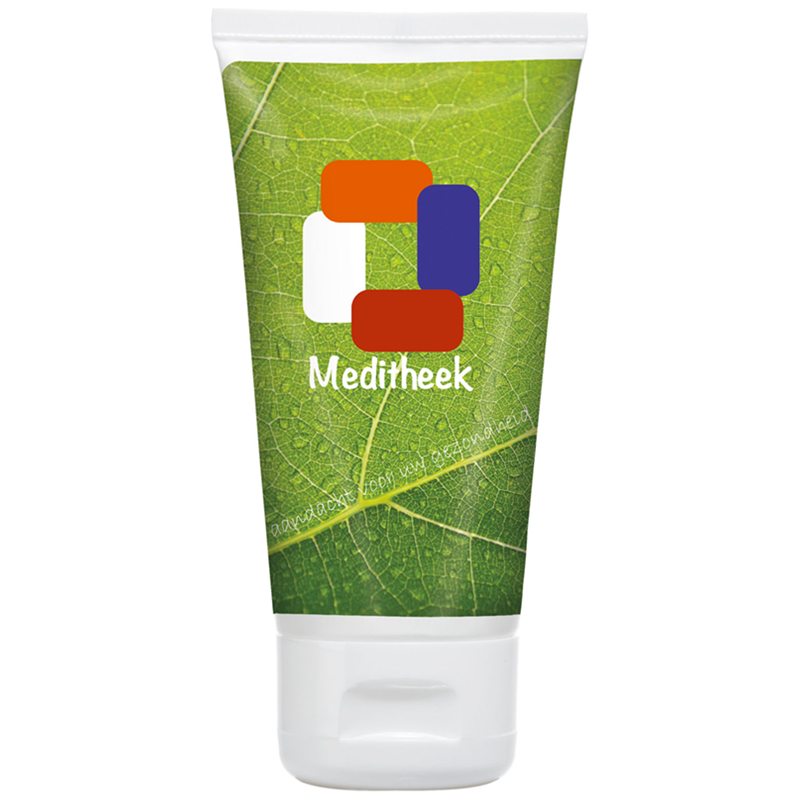 Verzachtende handcrème 50 ml - shea butter en aloe vera - eigen etiket rondom