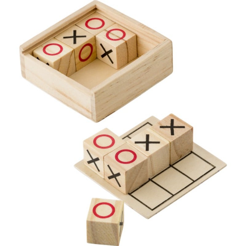 Alessio strategisch spel - boter, kaas en eieren - houten doosje