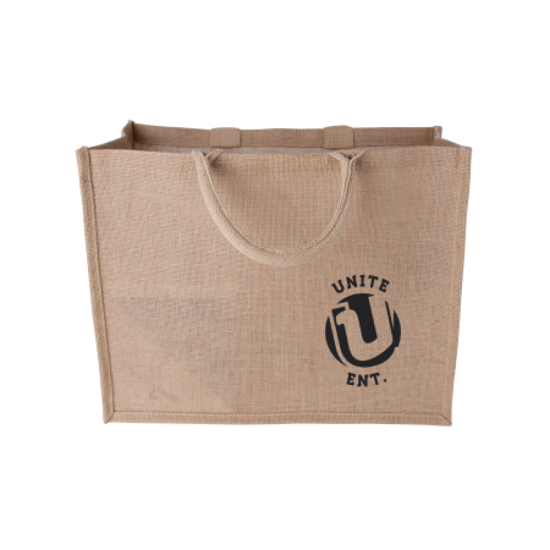 Shopper liggend model 43 x 34 x 20 cm - jute - 240 g/m² - Oeko-tex