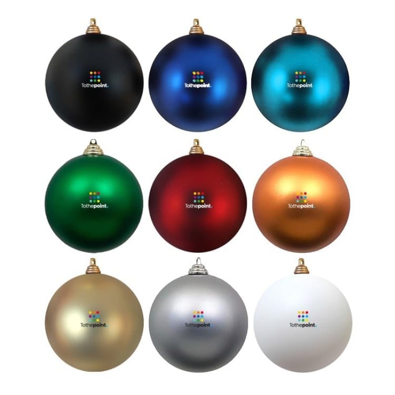 Kerstbal kunststof 8cm