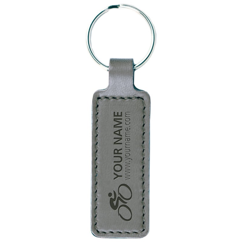 Smal sleutelhanger - kunstleer - 6 cm