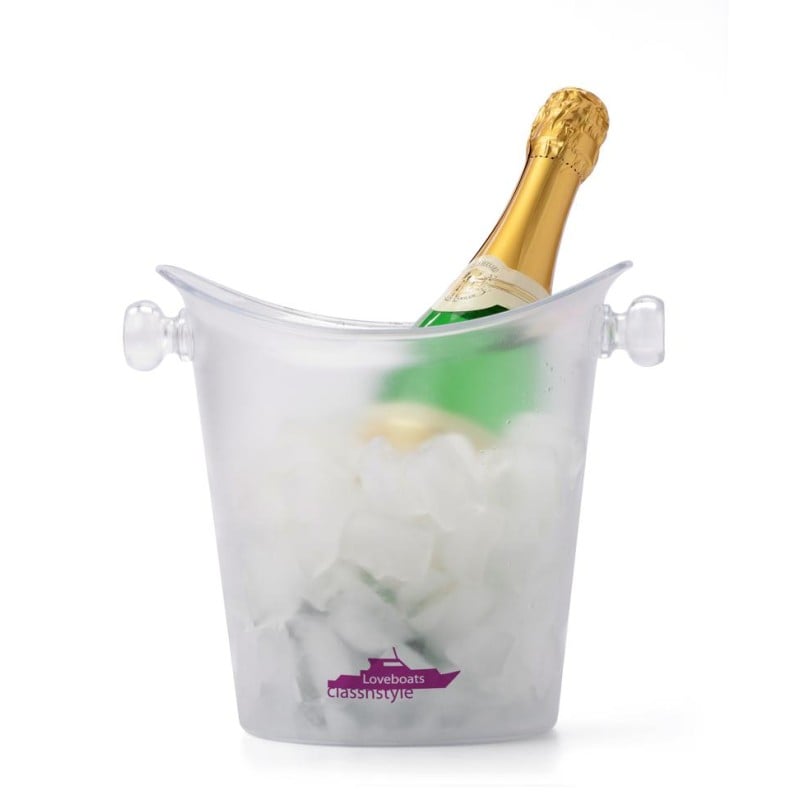 Frosted ijsemmer 4L - kunststof - diameter 22.5 cm