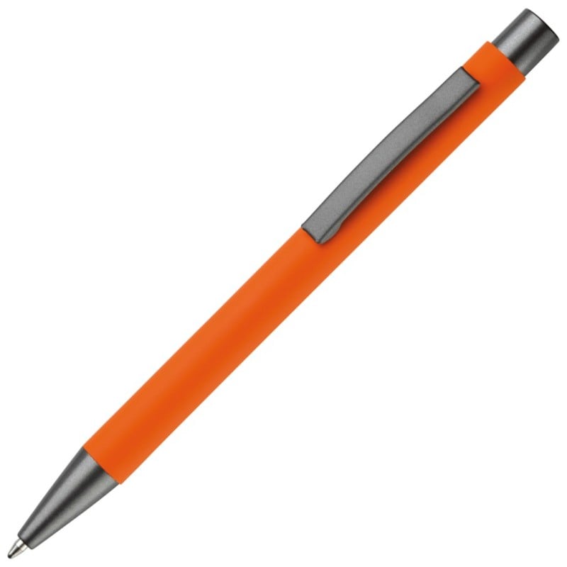New York balpen - metaal - blauwe inkt - rubberised soft touch afwerking