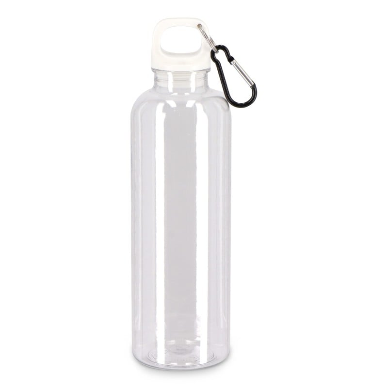 Noa transparante watefles 750ml - rPET - met karabijnhaak