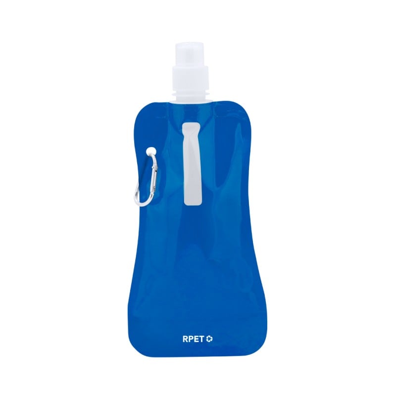 Risix opvouwbare Fles 400ml - rPET - schroefdop - met karabijnhaak
