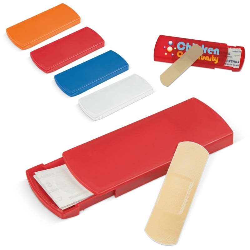 Transparant pleisterdoosje - plastic - 5 pleisters - met schuifklep