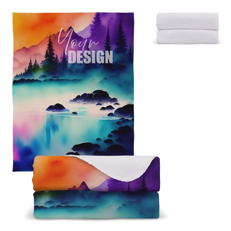 Polar fleece deken 130 x 170 cm - polyester - 290 g/m² - all over print
